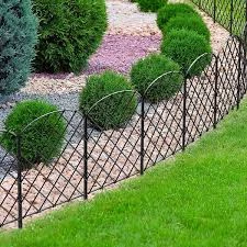 black garden border fence