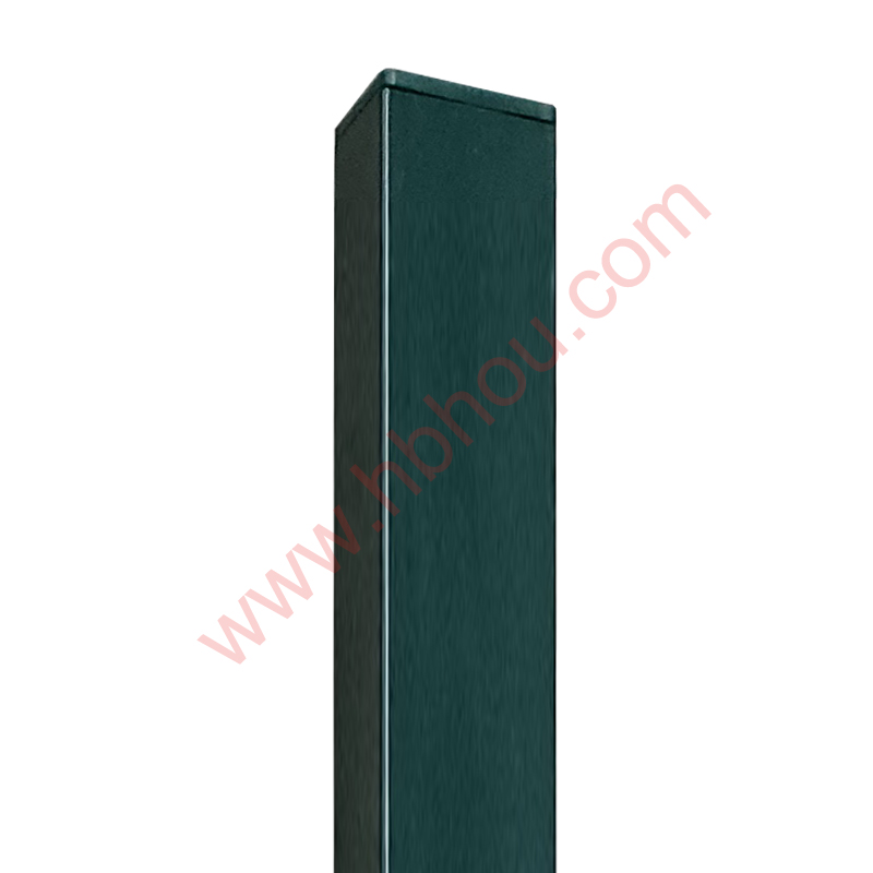 Green Powder Coated Rectangle or Square Post for fence panel